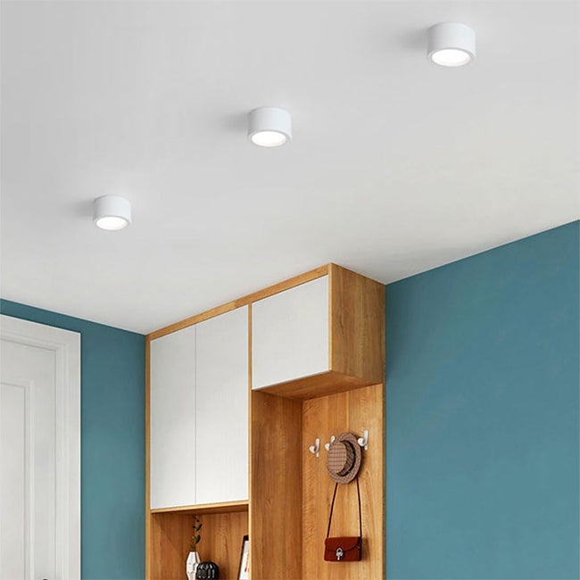 Foco sobrepuesto aluminio blanco interior Ø12x4,5 cm LED 10W - EVPL0007