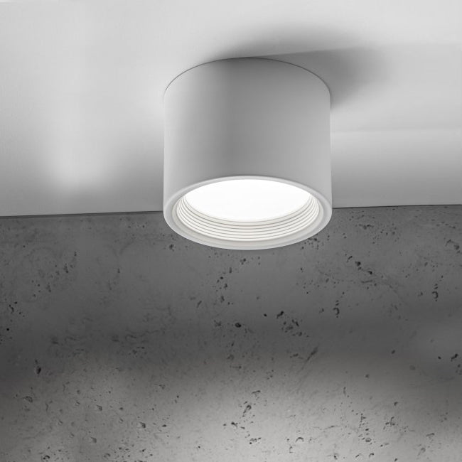 Plafón aluminio balnco Ø16 x 11,5 cm 25W - EVPL0009