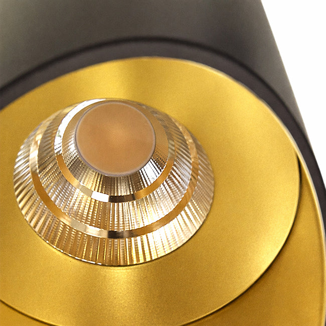 Foco sobrepuesto negro interior dorado LED 13W - FLFO0002
