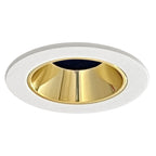 Foco embutido retraído metal blanco interior dorado Ø 9,2 cm LED 15W - FLFO0022