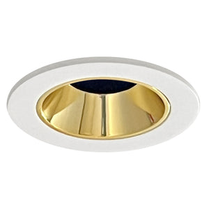 Foco embutido retraído metal blanco interior dorado Ø 9,2 cm LED 15W - FLFO0022