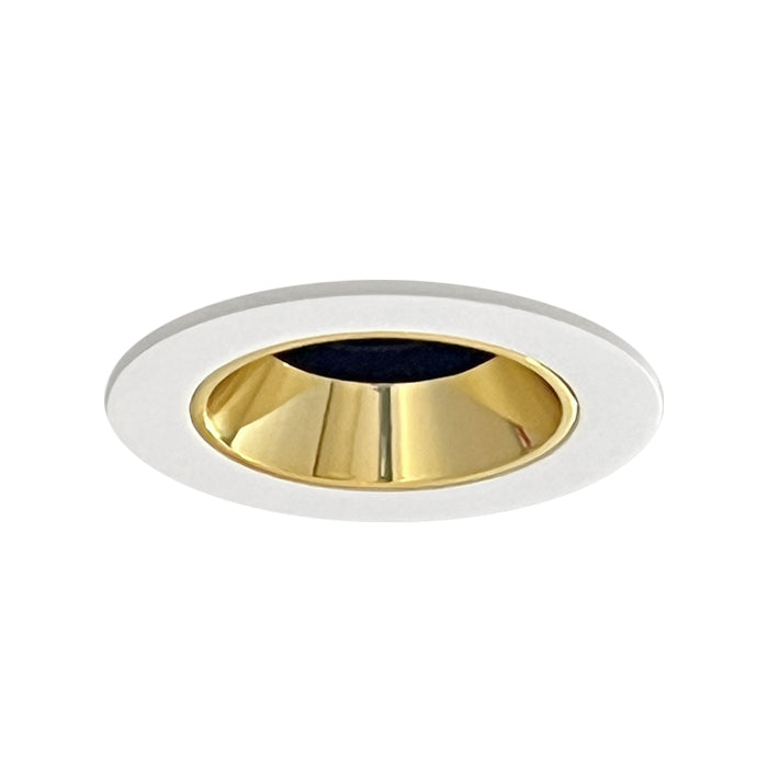 Foco embutido retraído metal blanco interior dorado Ø 7,2 cm LED 9.3W - FLFO0023