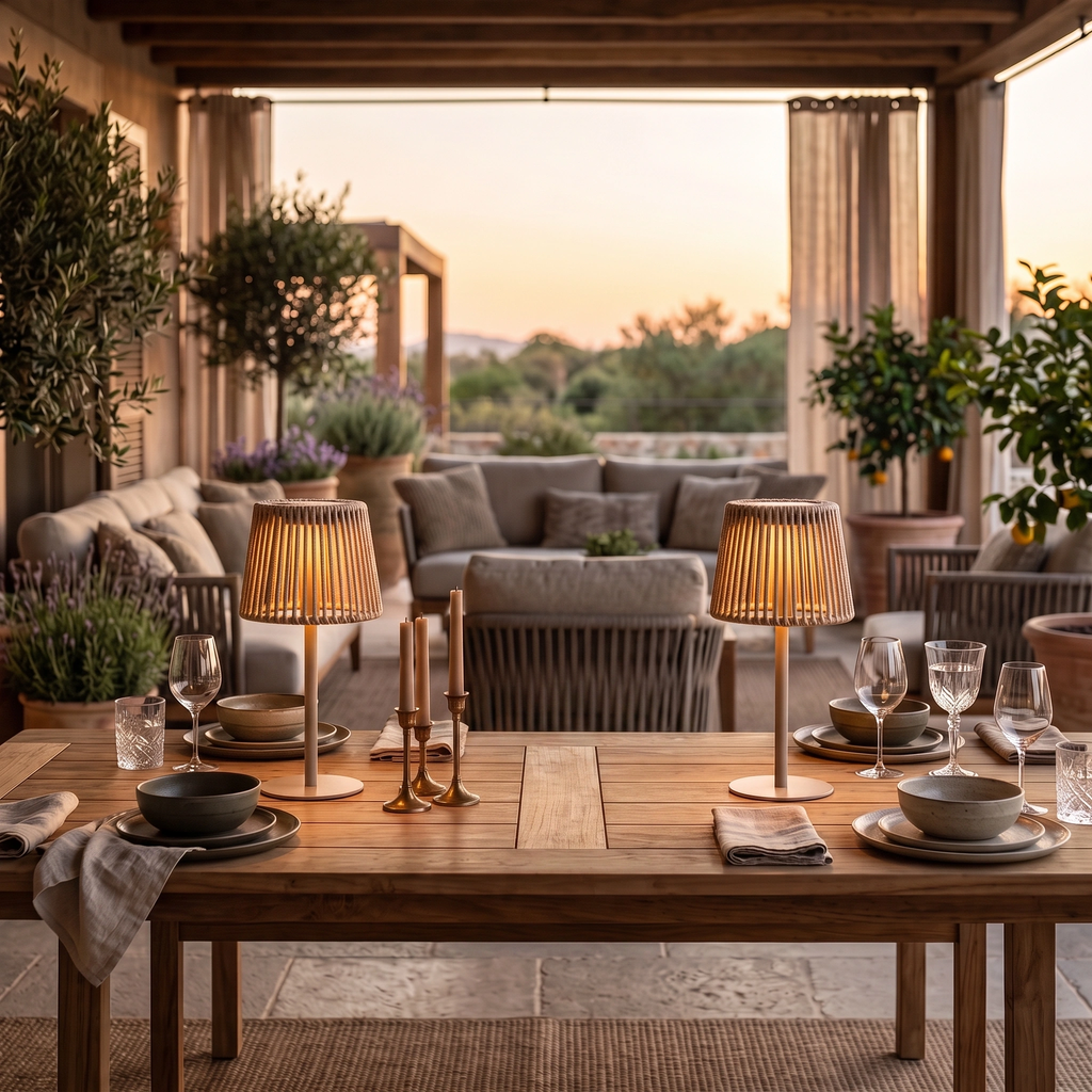Lámpara sobremesa  IP44 solar y recargable 0.7w 29x15cm - GHLS0001