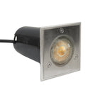 Foco embutido policarbonato y acero inoxidable plata 8x8 cm GU10 - GLFO0020
