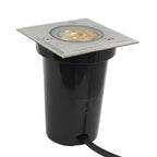 Foco embutido policarbonato y acero inoxidable plata 8x8 cm GU10 - GLFO0020