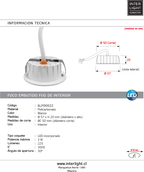 Foco embutido policarbonato blanco Ø5.7 cm 3W LED - GLFO0022