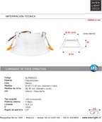 Foco embutido óptica profunda 5w dirigible  - GLFO0023