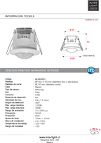 Sensor embutido a techo infrarrojo 360° Blanco - GLSE0001