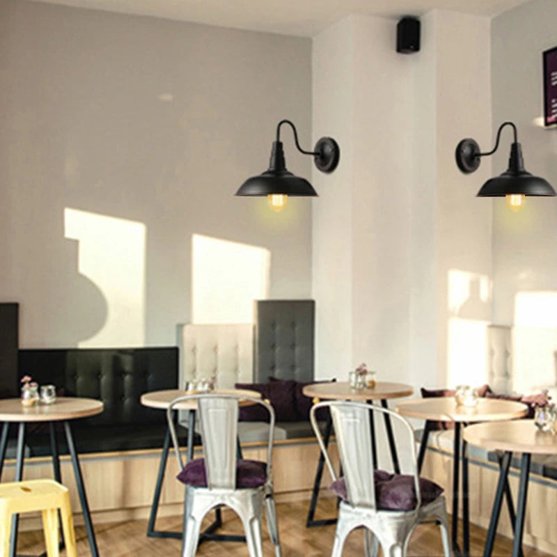 Aplique metal negro mate Ø25x33,5x24 cm E27 - KKAP0005