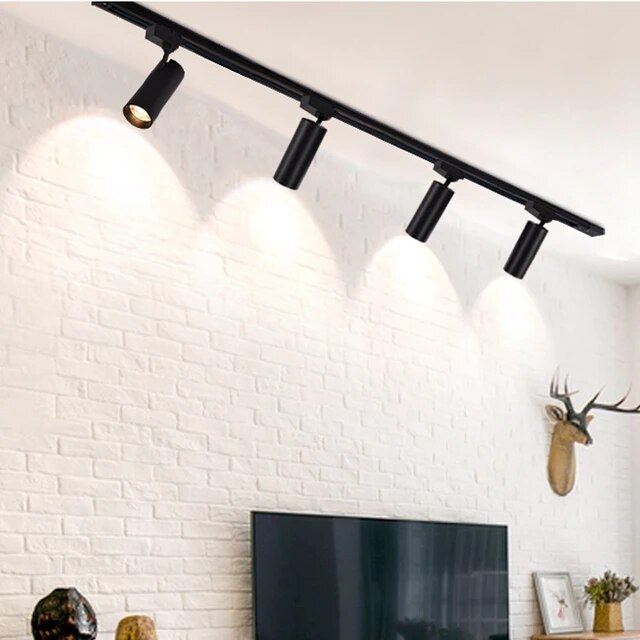 Foco riel metal negro Ø 5,5x19,6 cm LED 15W - MUFO0074