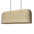 Lámpara colgante ratán natural 80x30 cm 2 luces E27 - ILLC0001