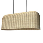 Lámpara colgante ratán natural 80x30 cm 2 luces E27 - ILLC0001