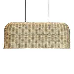 Lámpara colgante ratán natural 80x30 cm 2 luces E27 - ILLC0001