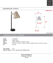 Cargar imagen en el visor de la galería, Lámpara de mesa metal negro ratán natural E27 - ILLS0003
