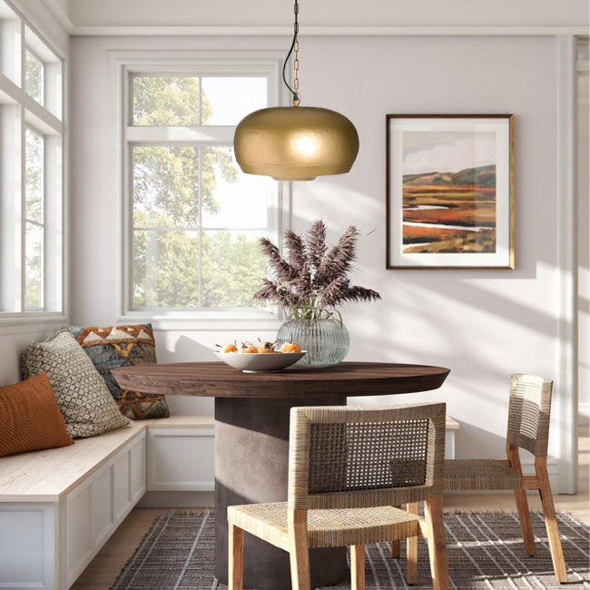 Lámpara colgante hierro color oro Ø 30cm E27 - IXLC0048