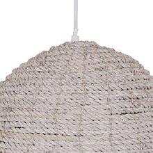 Cargar imagen en el visor de la galería, Lámpara colgante fibra natural blanco Ø43x52 cm E27 - IXLC0068
