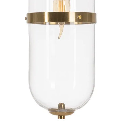 Lámpara colgante metal oro transparente  Ø13x30 cm E27 - IXLC0086