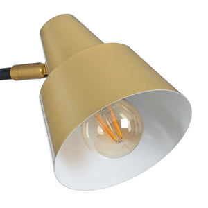 Lámpara sobremesa hierro oro negro Ø18x52 cm E27 - IXLS0006