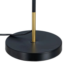 Cargar imagen en el visor de la galería, Lámpara sobremesa hierro oro negro Ø18x52 cm E27 - IXLS0006
