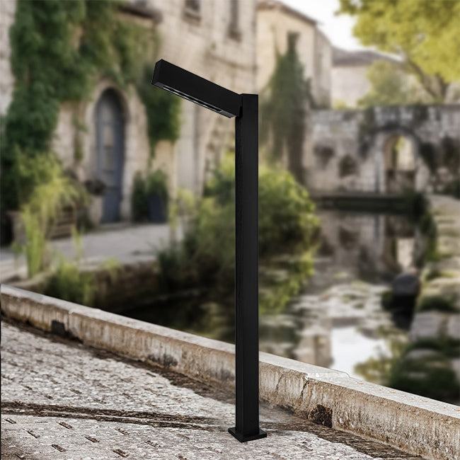 Farol de jardín aluminio negro 26,5x70 cm 6W LED - JGFA0001