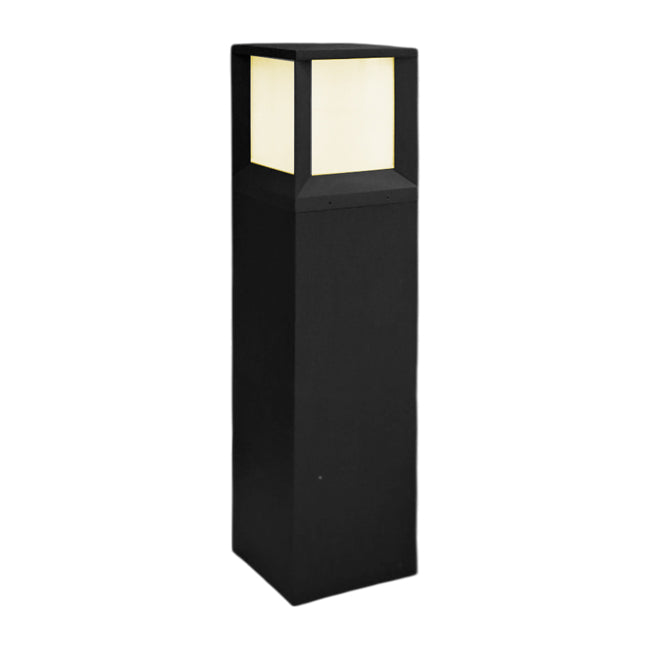 Farol de jardín aluminio negro 15x15x60 cm 20W LED - JGFA0002