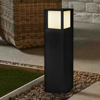 Farol de jardín aluminio negro 15x15x60 cm 20W LED - JGFA0002