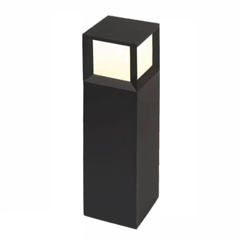 Farol de jardín aluminio negro 15x15x60 cm 20W LED - JGFA0002