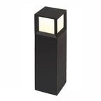 Farol de jardín aluminio negro 15x15x60 cm 20W LED - JGFA0002