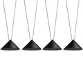 Lámpara colgante negro 4 luces LED 40W - JGLC0004