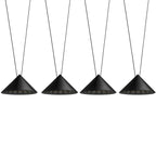 Lámpara colgante negro 4 luces LED 40W - JGLC0004