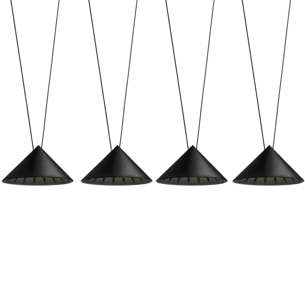 Lámpara colgante negro 4 luces LED 40W - JGLC0004