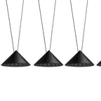 Lámpara colgante negro 4 luces LED 40W - JGLC0004
