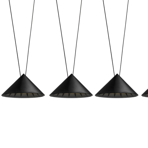 Lámpara colgante negro 4 luces LED 40W - JGLC0004
