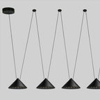Lámpara colgante negro 4 luces LED 40W - JGLC0004