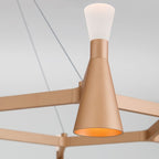 Colgante aluminio dorado Ø1,26 cm 36 W LED -  JGLC0040