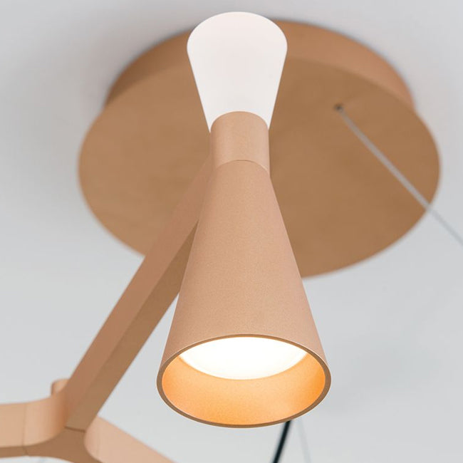 Colgante aluminio dorado Ø1,26 cm 36 W LED -  JGLC0040