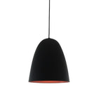 Lámpara colgante hierro negro interior cobre Ø14 cm 12W LED- JGLC0041