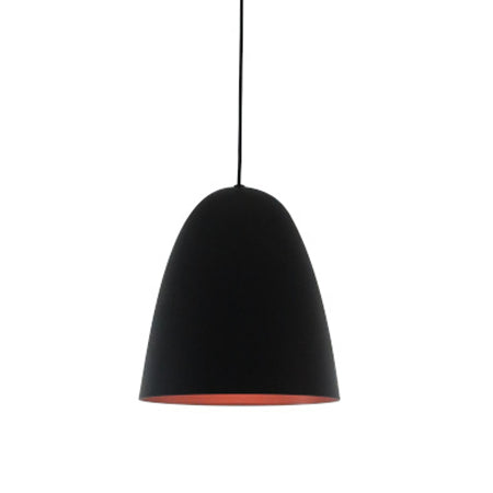 Lámpara colgante hierro negro interior cobre Ø14 cm 12W LED- JGLC0041