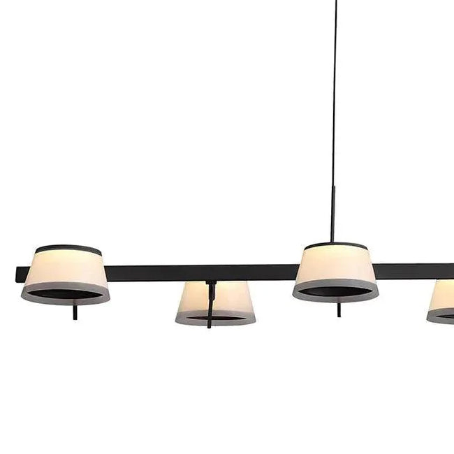 Lámpara colgante aluminio negro acrílico transparente 1,20 cm 30W LED - JGLC0042