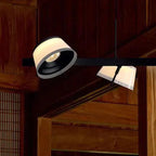 Lámpara colgante aluminio negro acrílico transparente 1,20 cm 30W LED - JGLC0042