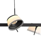 Lámpara colgante aluminio negro acrílico transparente 1,20 cm 30W LED - JGLC0042