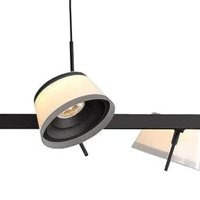 Lámpara colgante aluminio negro acrílico transparente 1,20 cm 30W LED - JGLC0042