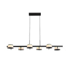 Lámpara colgante aluminio negro acrílico transparente 1,20 cm 30W LED - JGLC0042