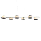 Lámpara colgante aluminio negro acrílico transparente 1,20 cm 30W LED - JGLC0042