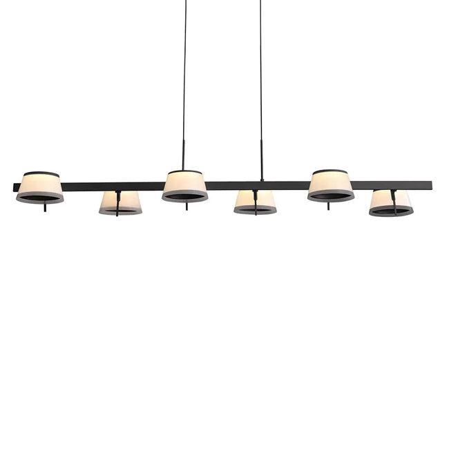 Lámpara colgante aluminio negro acrílico transparente 1,20 cm 30W LED - JGLC0042