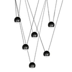 Colgante aluminio negro 6 luces Ø7,9x1,50 cm 30W LED-  JGLC0044