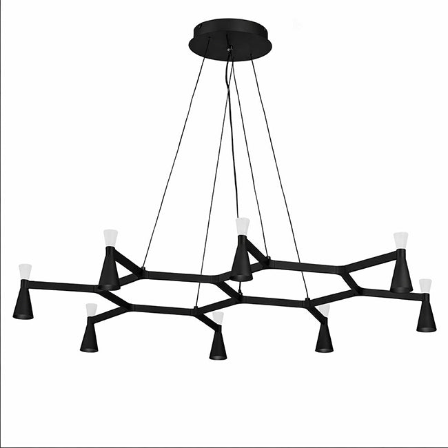 Colgante aluminio Negro Ø126 cm 36 W LED -  JGLC0046