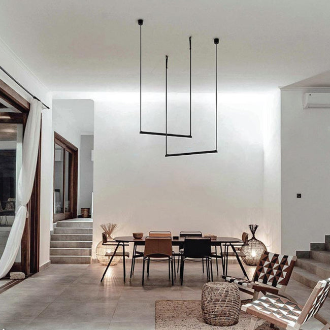 Lámpara lineal aluminio negro 200 cm - JGLI0002