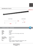 Lámpara lineal aluminio negro 200 cm - JGLI0002