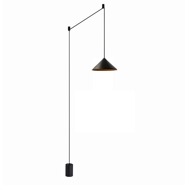 Lámpara de pie negro a muro - LED 15W 3000k - JGLP0004